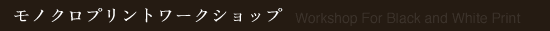 モノクロプリントワークショップ(ビギナーコース)